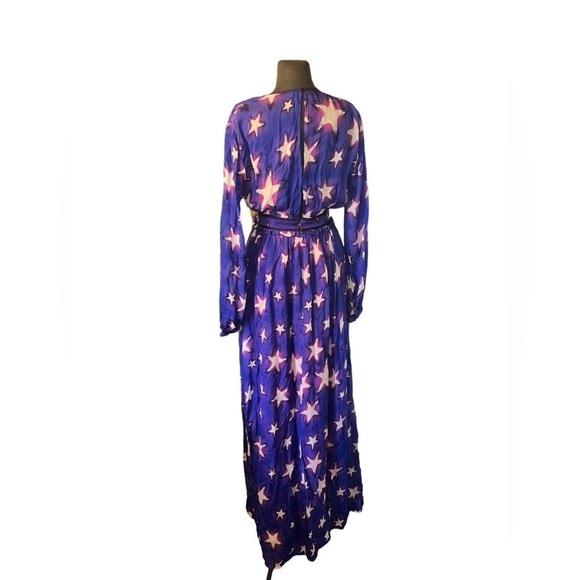 JUST CAVALLI BY ROBERTO CAVALLI - Star Print Maxi Dress Sz 40 / 8 US - Picture 5 of 10